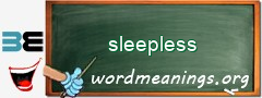 WordMeaning blackboard for sleepless